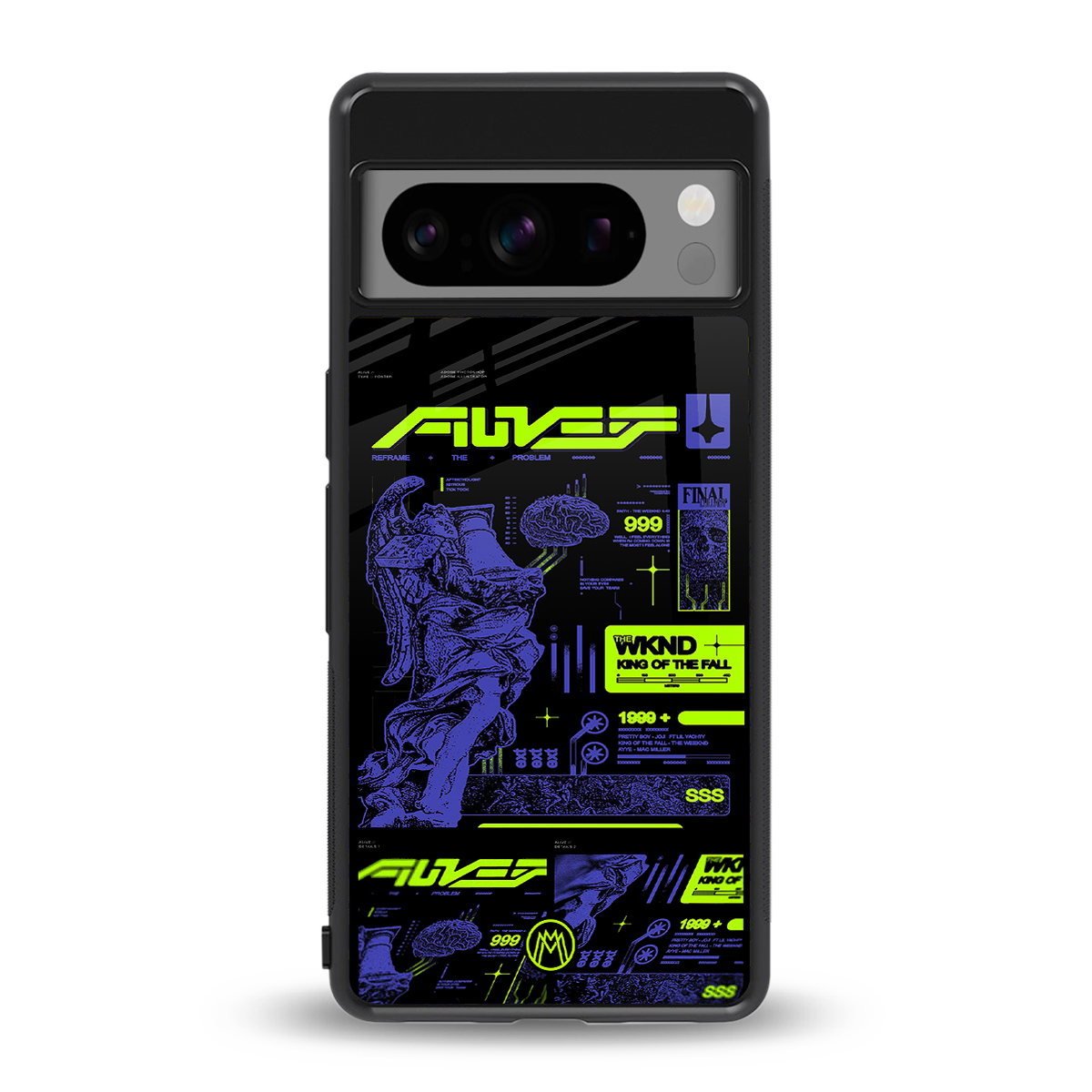 the weeknd back phone cover | glass case for google pixel 8 pro
