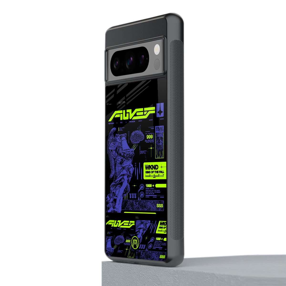 the weeknd back phone cover | glass case for google pixel 8 pro