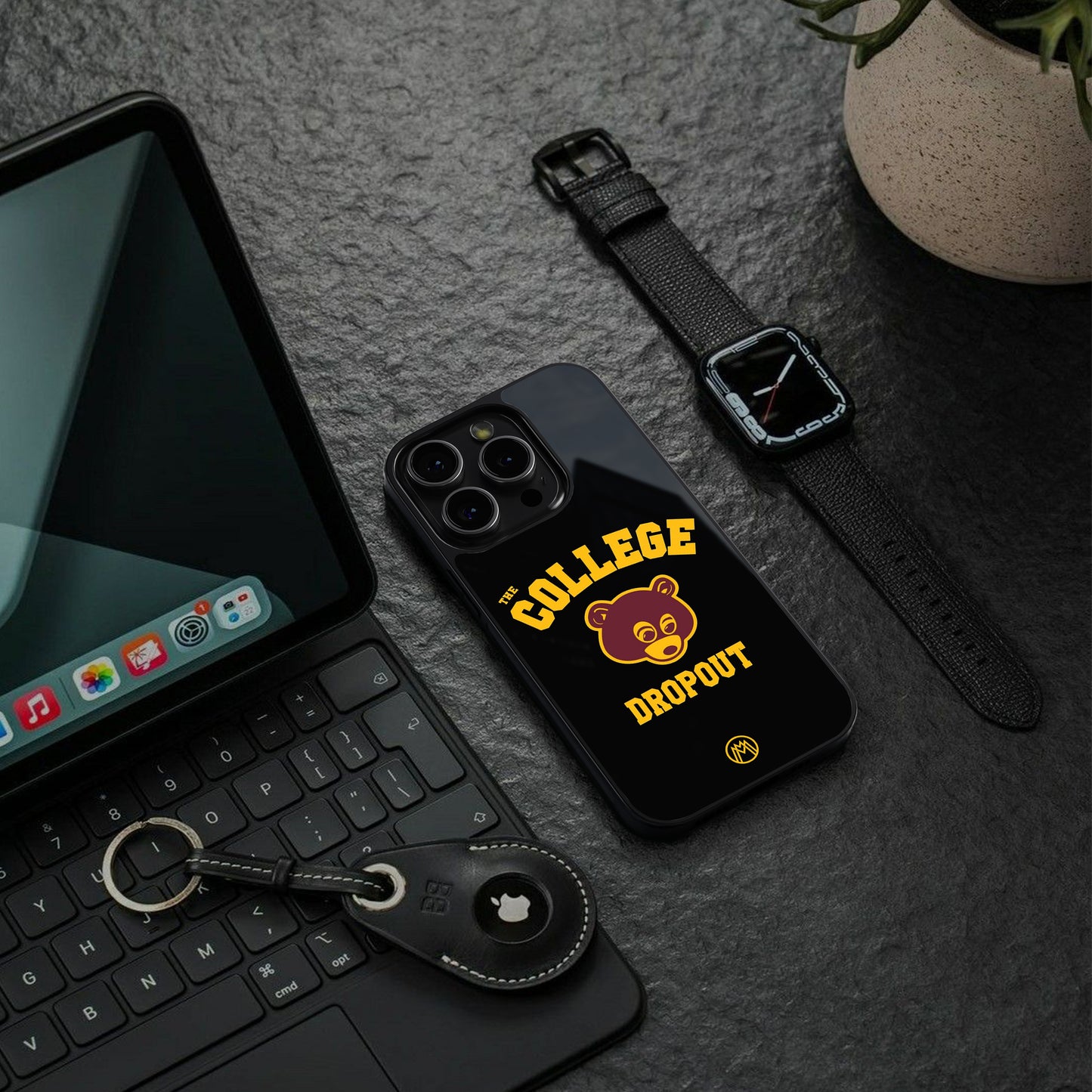 the college dropout back phone cover | glass case for iphone 16