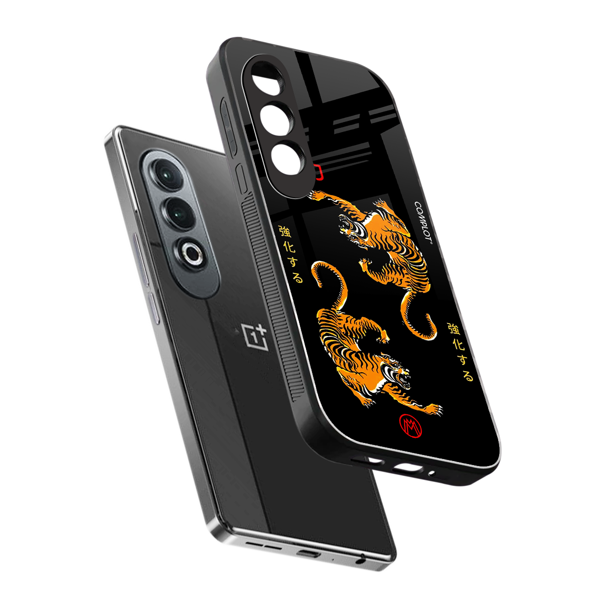 tigers black back phone cover | glass case for oneplus nord ce 4