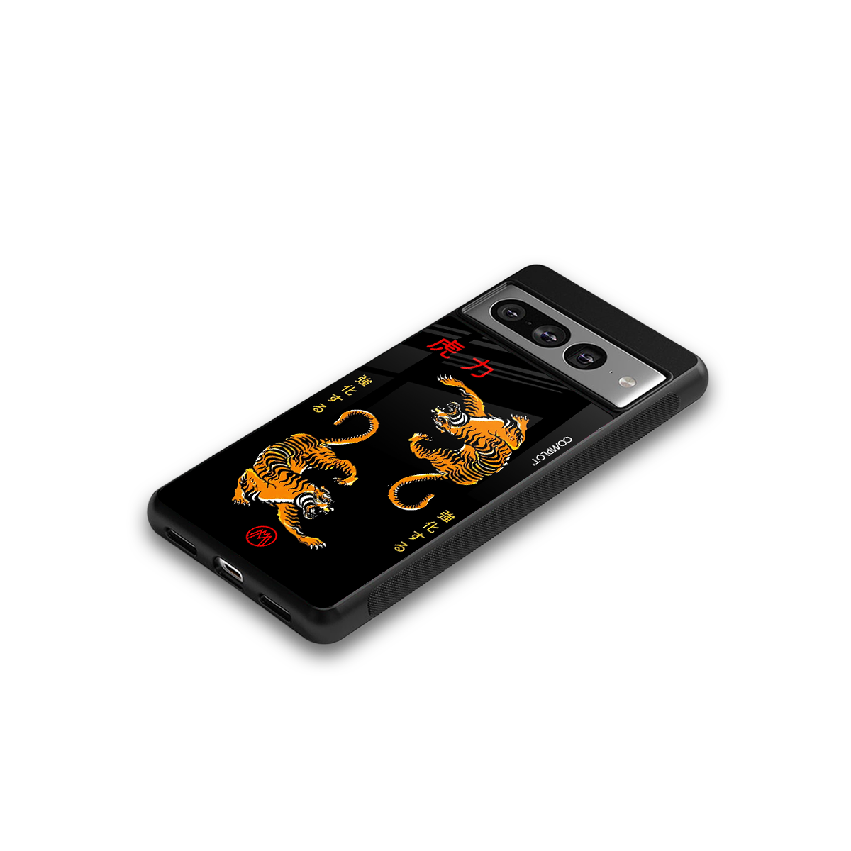tigers black back phone cover | glass case for google pixel 7 pro