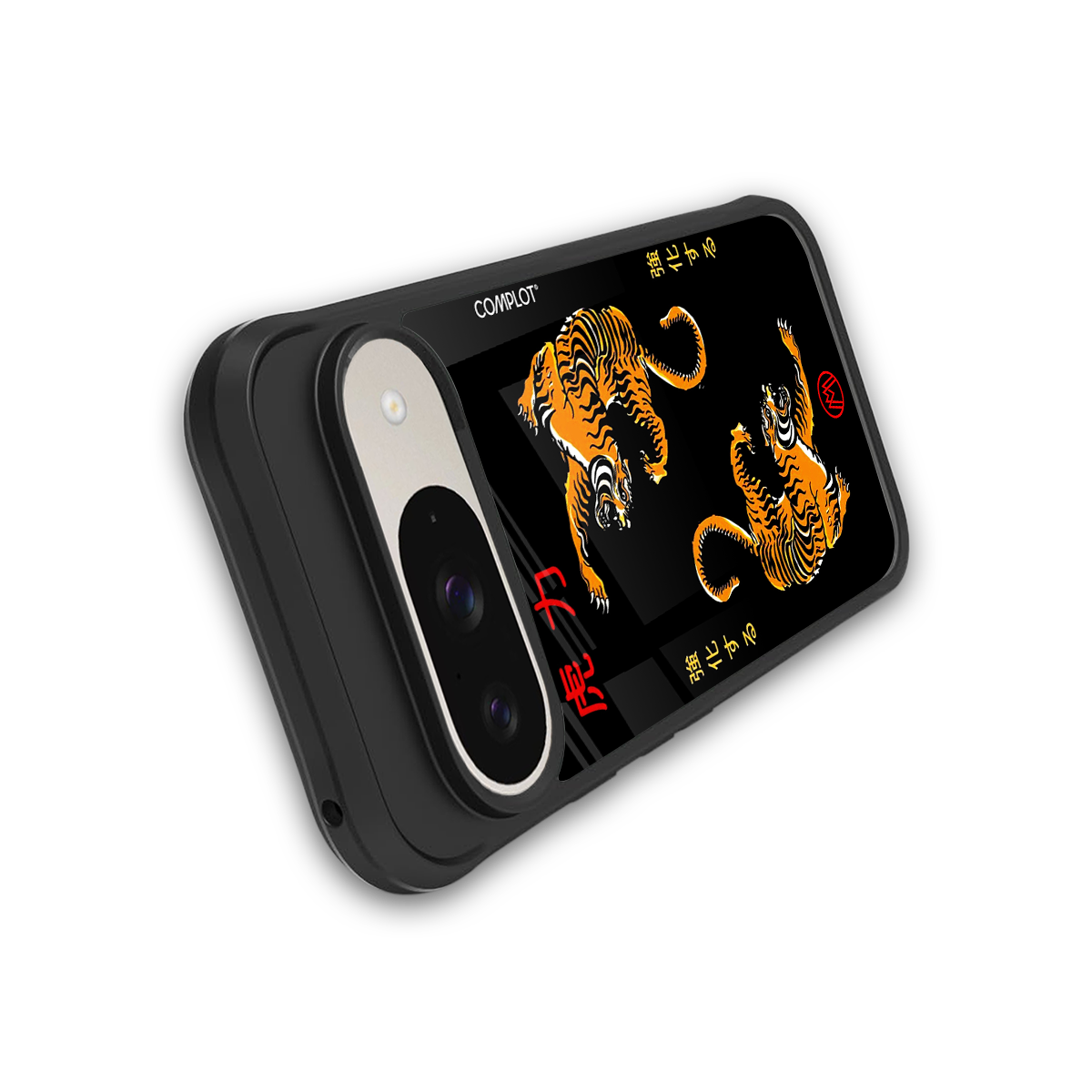 tigers black back phone cover | glass case for google pixel 9