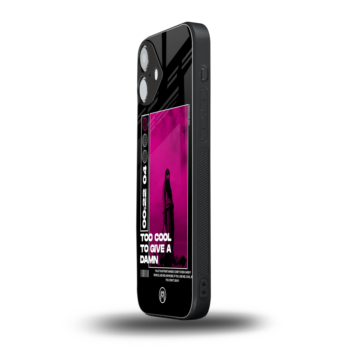 too cool to give a damn back phone cover | glass case for iphone 16 plus