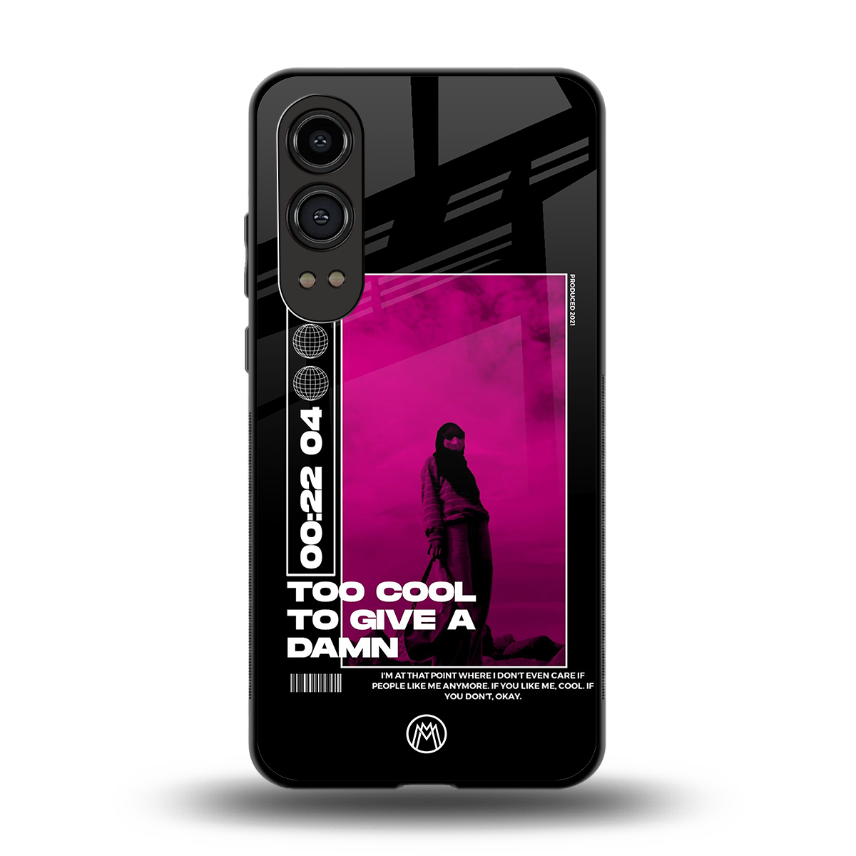 too cool to give a damn back phone cover | glass case for oneplus nord ce 4 lite