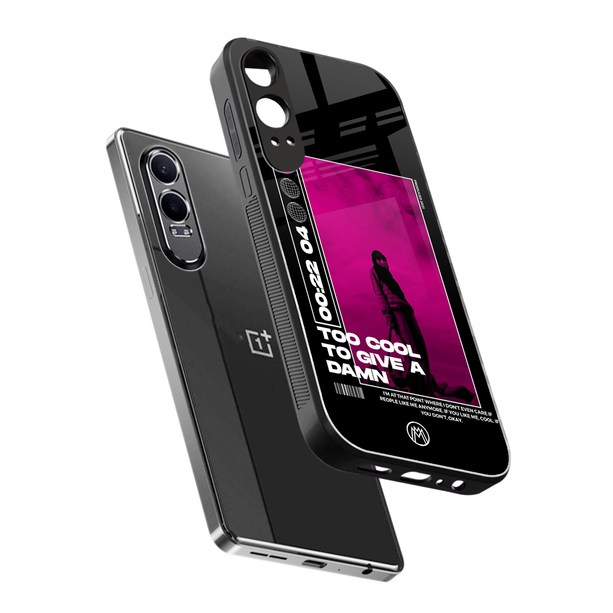 too cool to give a damn back phone cover | glass case for oneplus nord ce 4 lite