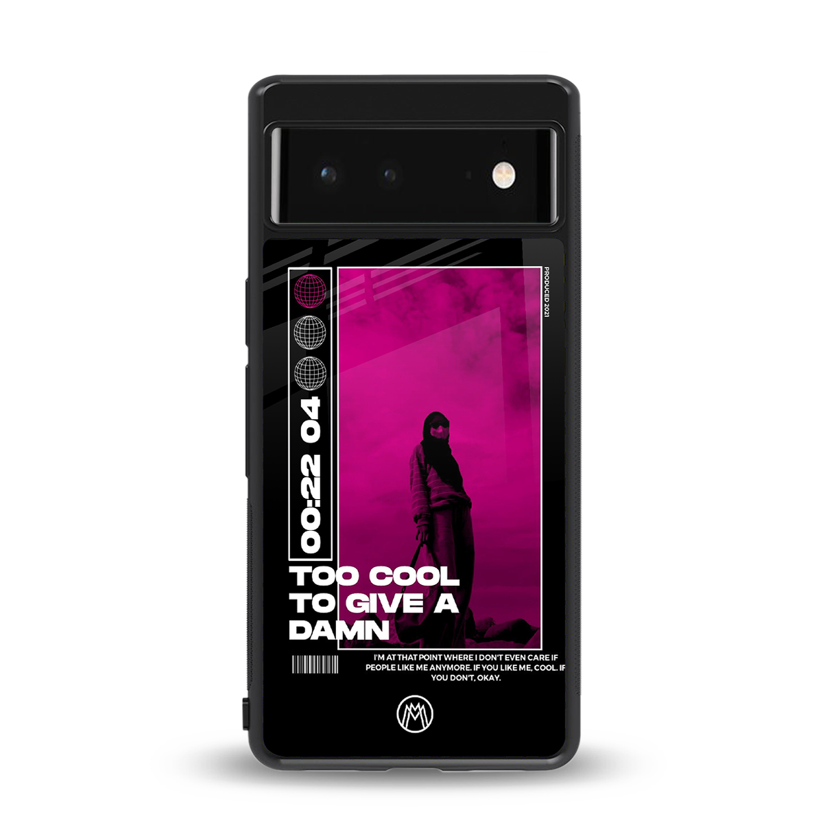 too cool to give a damn back phone cover | glass case for google pixel 6