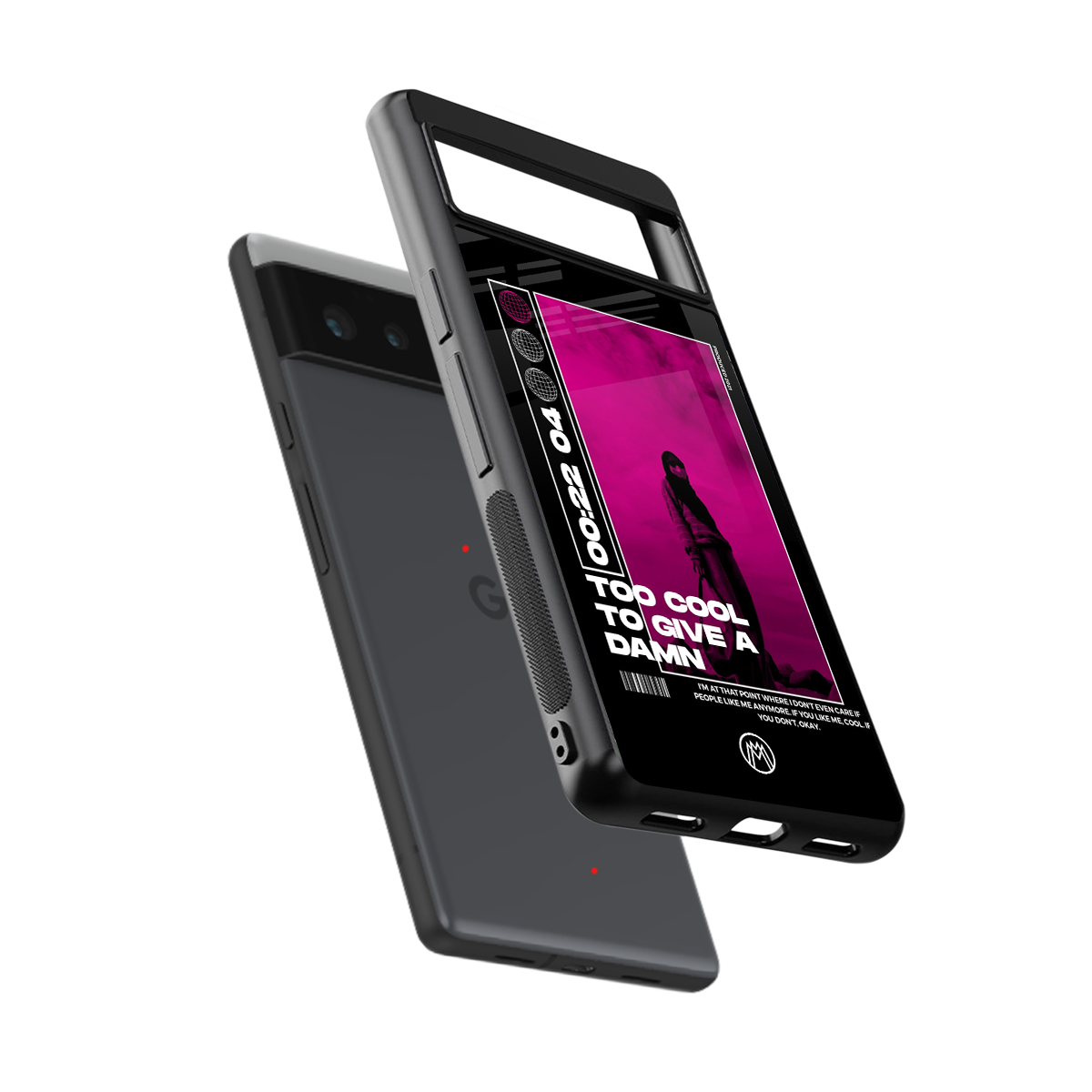 too cool to give a damn back phone cover | glass case for google pixel 6