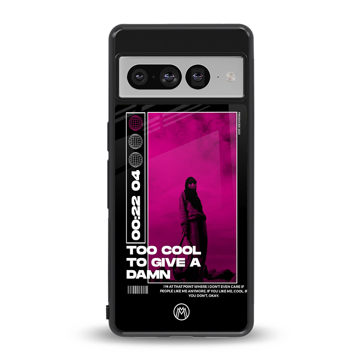 too cool to give a damn back phone cover | glass case for google pixel 7 pro
