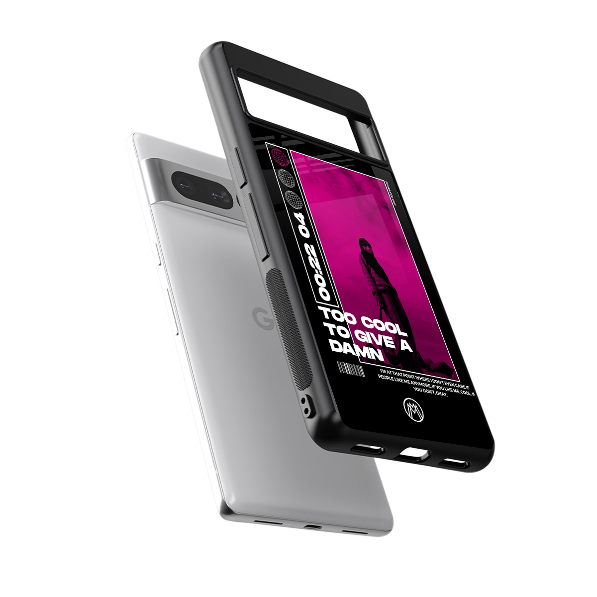 too cool to give a damn back phone cover | glass case for google pixel 7 pro
