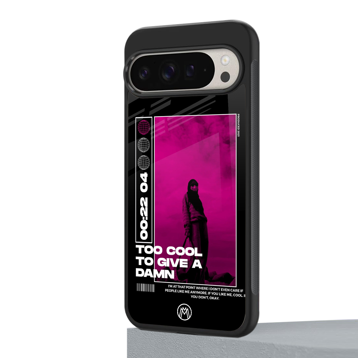 too cool to give a damn back phone cover | glass case for google pixel 9 pro