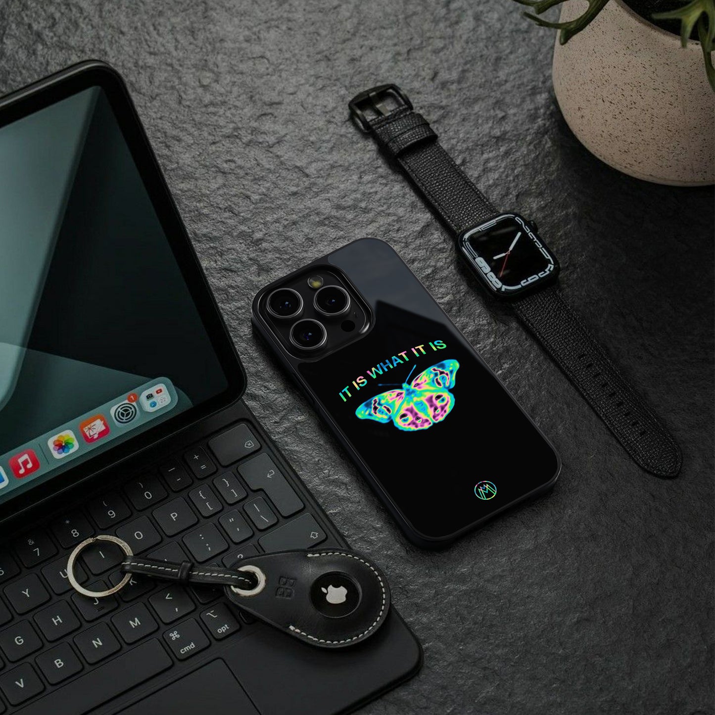 tranquil back phone cover | glass case for iphone 15 pro