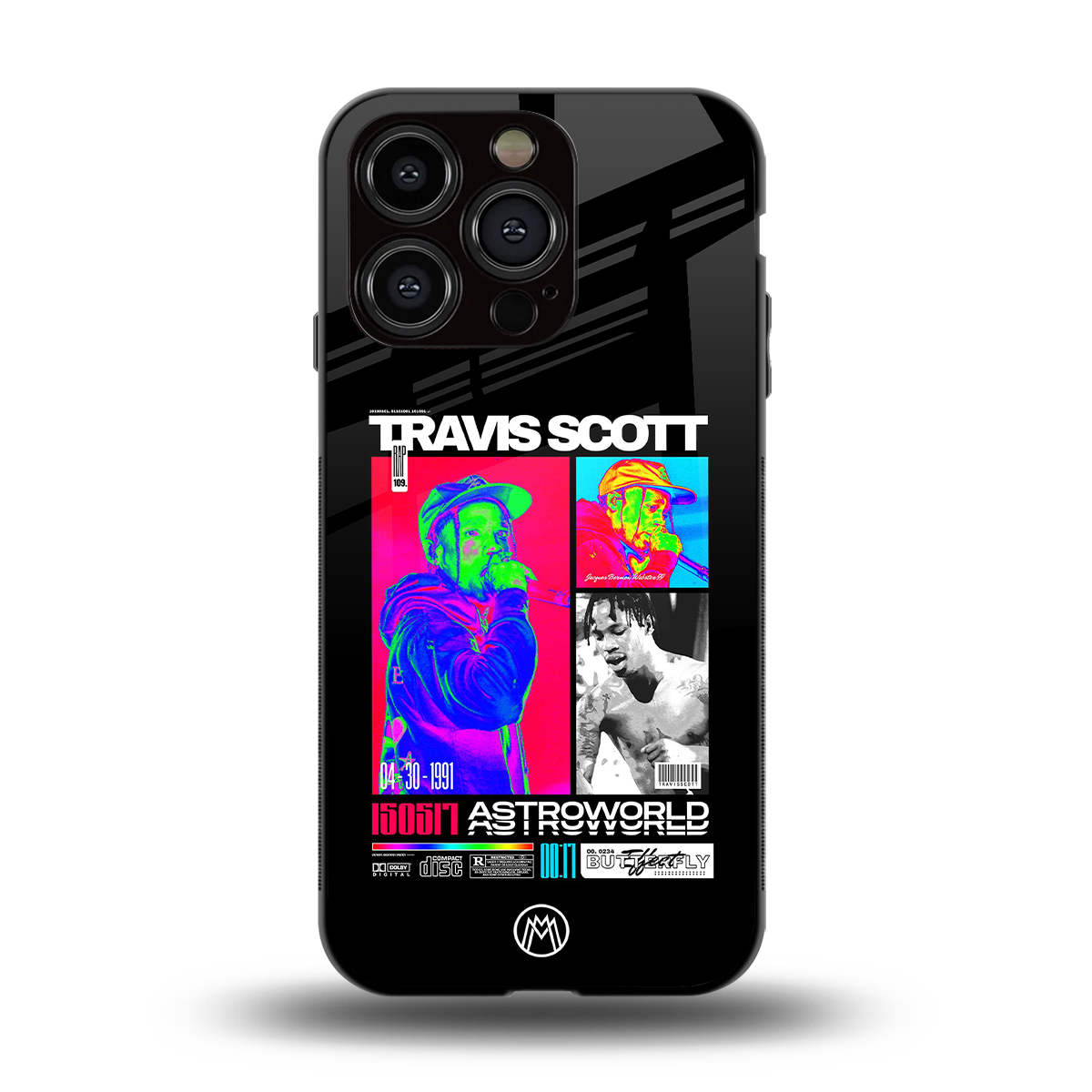travis scott astroworld back phone cover | glass case for iphone 14 pro