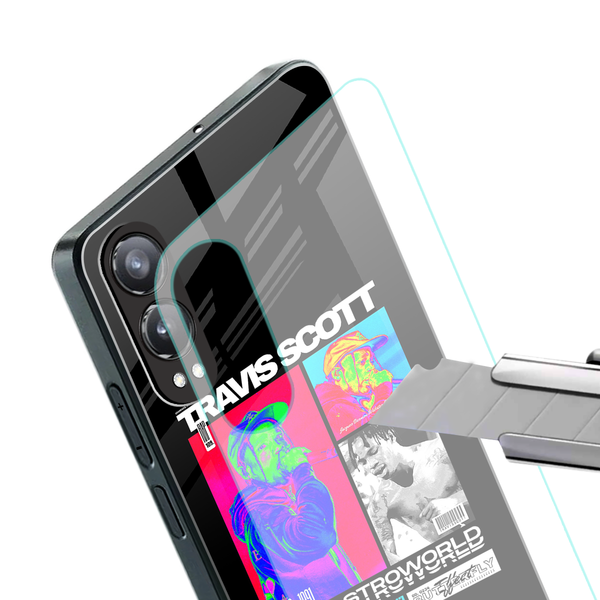 travis scott astroworld back phone cover | glass case for oneplus nord ce 4 lite