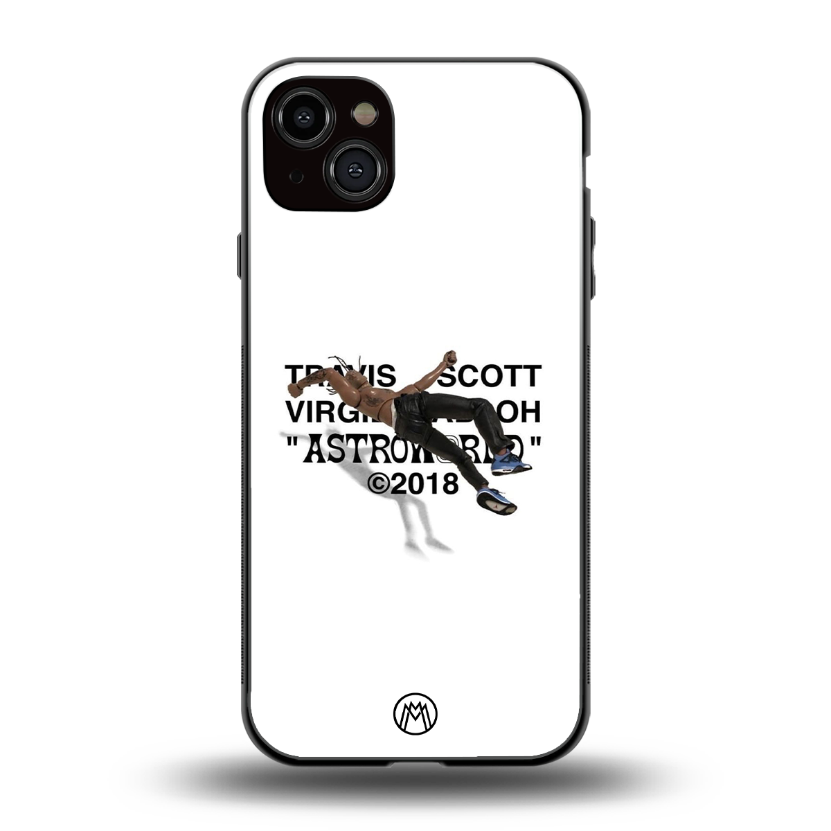 travis scott back phone cover | glass case for iphone 15 plus