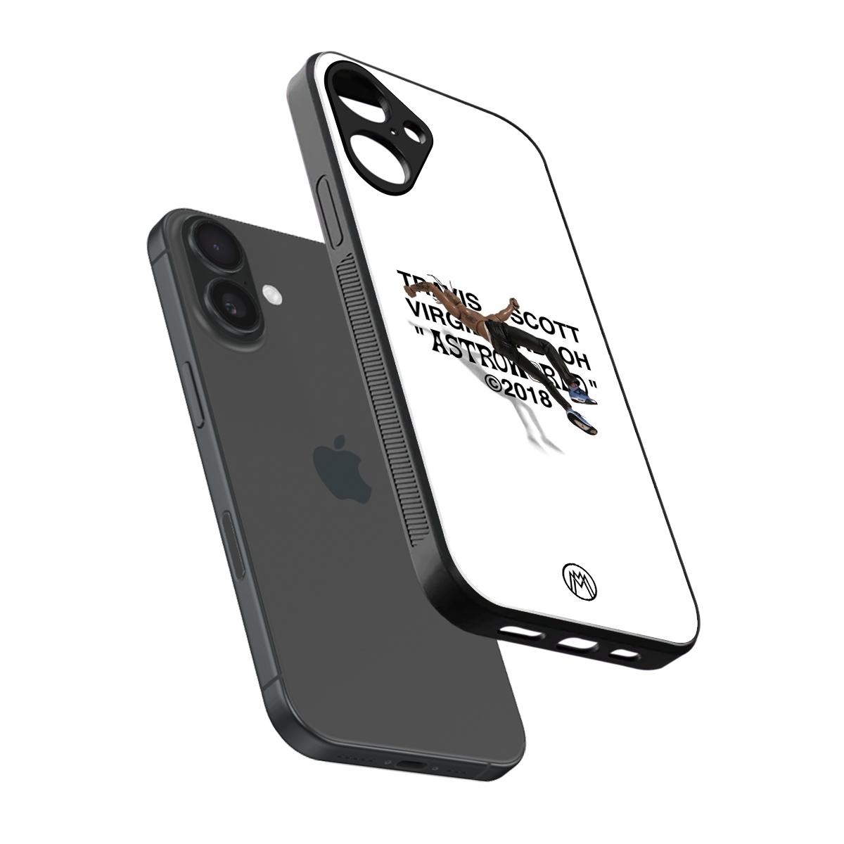 travis scott back phone cover | glass case for iphone 16 plus
