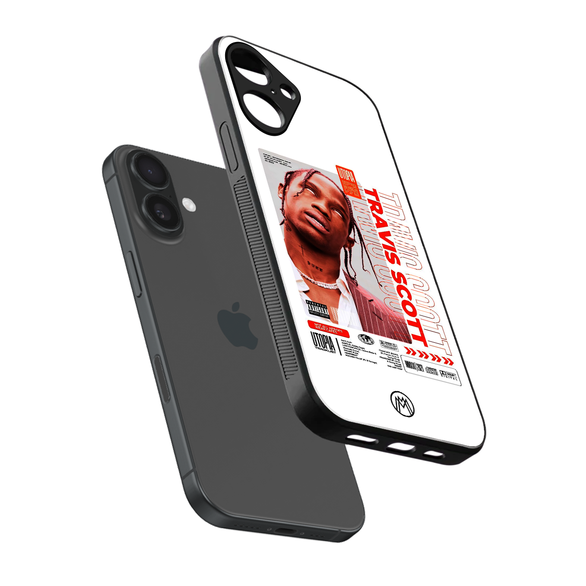 travis scott utopia back phone cover | glass case for iphone 16 plus
