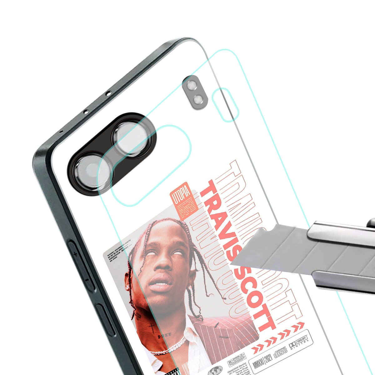 travis scott utopia back phone cover | glass case for oneplus nord 4