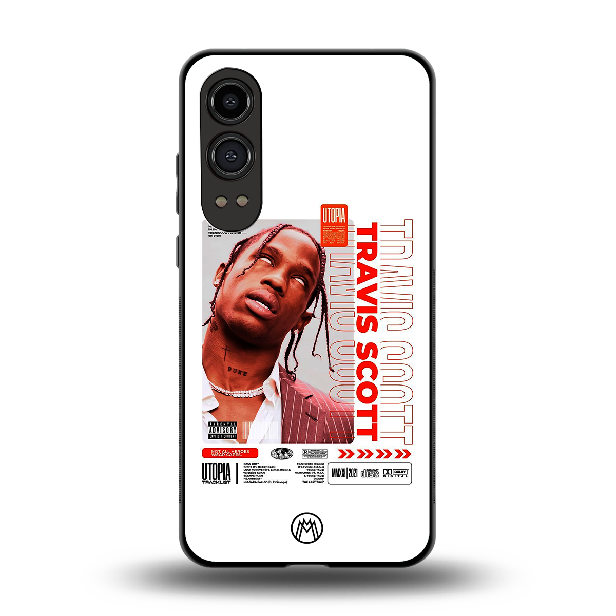 travis scott utopia back phone cover | glass case for oneplus nord ce 4 lite