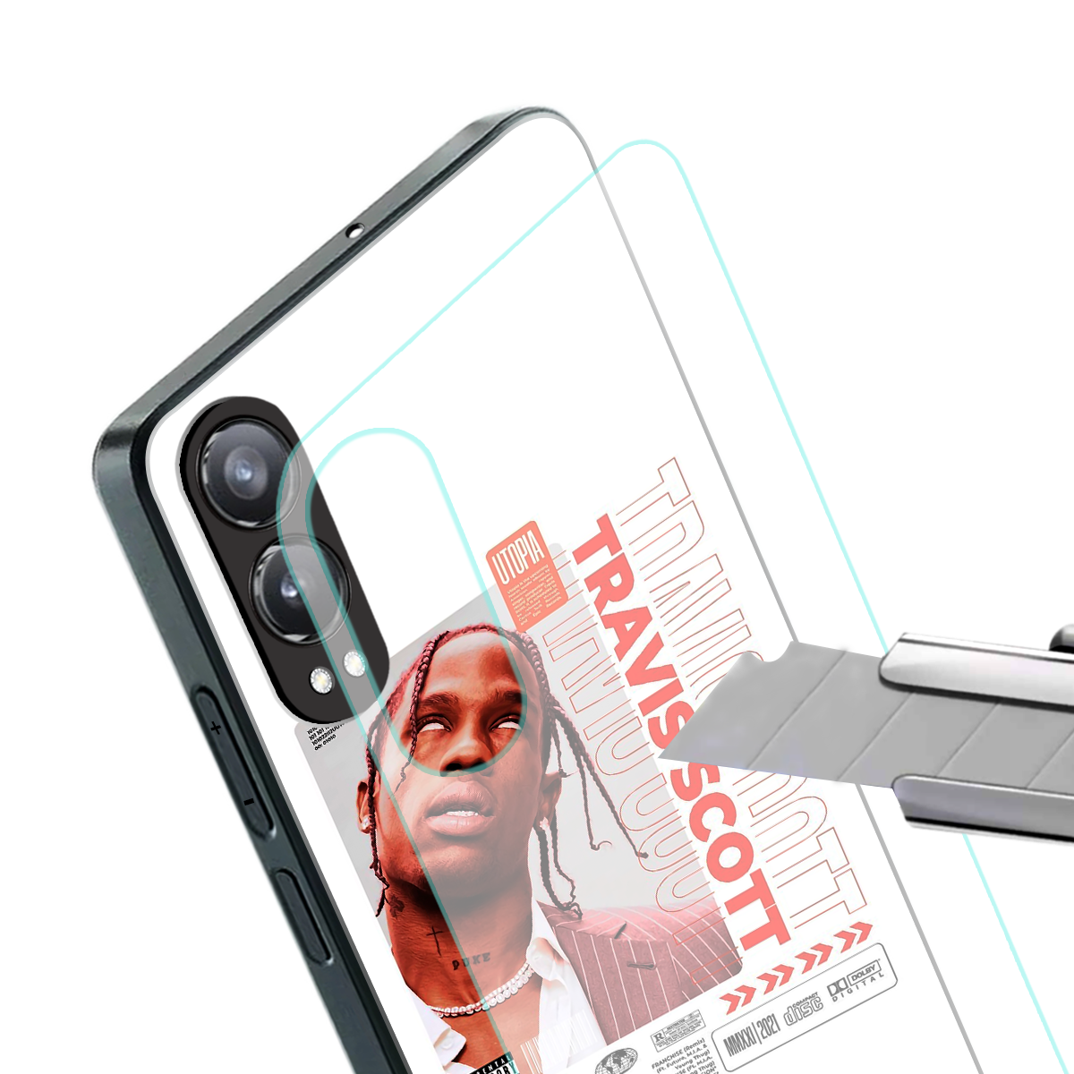 travis scott utopia back phone cover | glass case for oneplus nord ce 4 lite