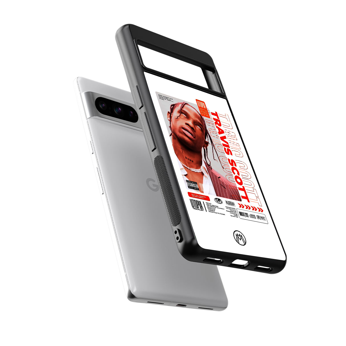 travis scott utopia back phone cover | glass case for google pixel 8 pro
