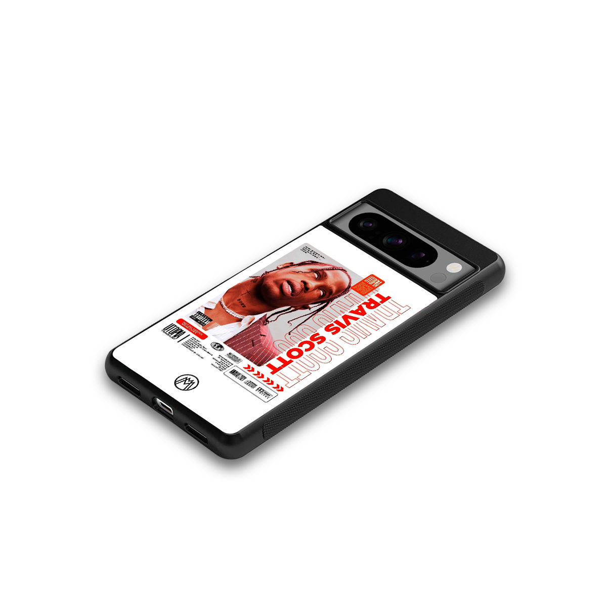 travis scott utopia back phone cover | glass case for google pixel 8 pro