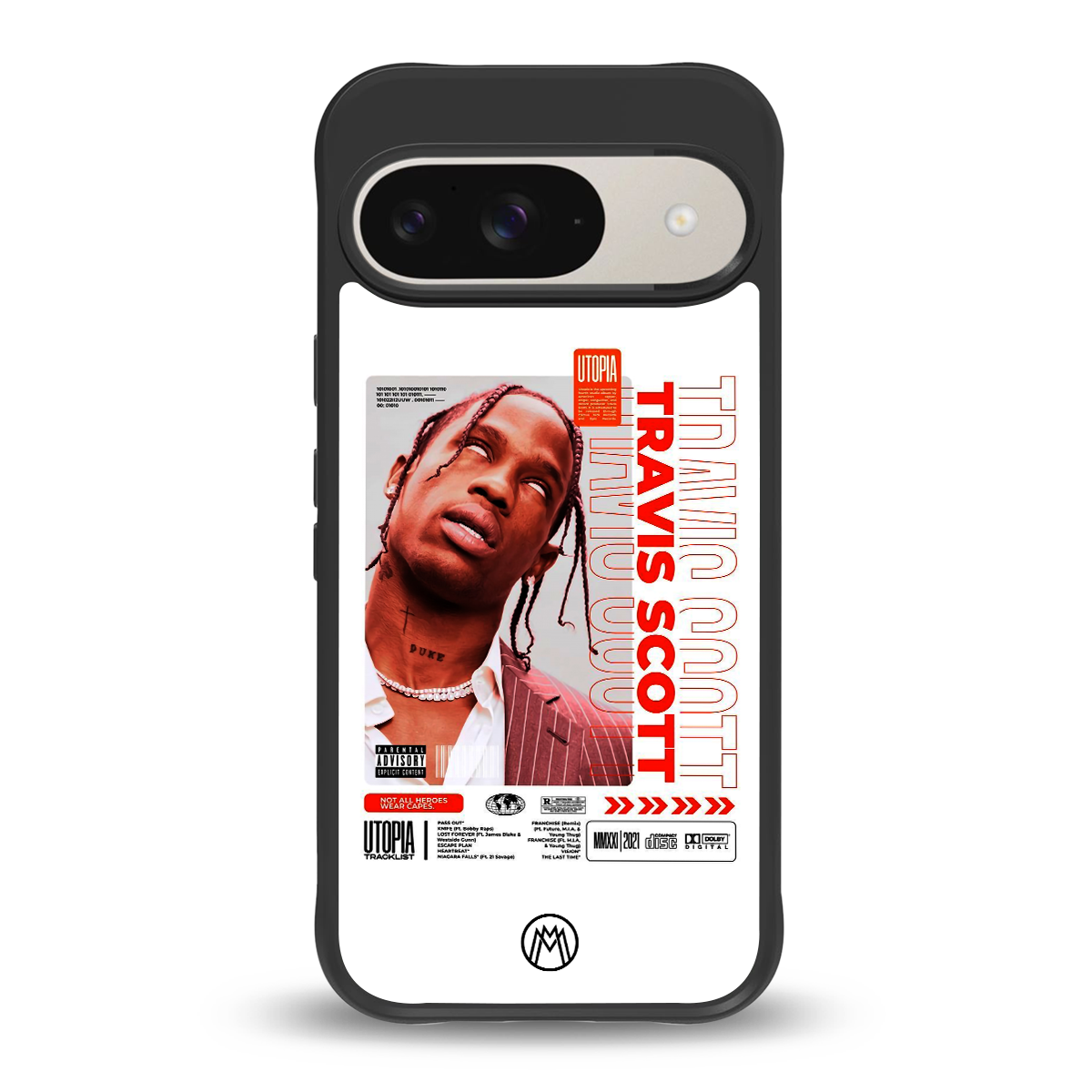 travis scott utopia back phone cover | glass case for google pixel 9