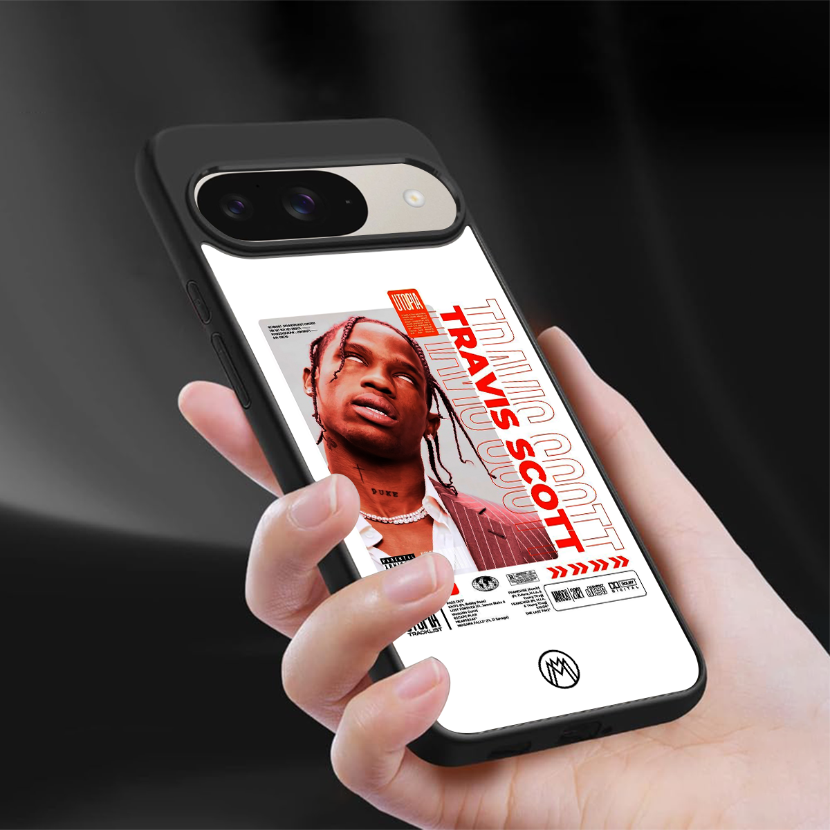 travis scott utopia back phone cover | glass case for google pixel 9