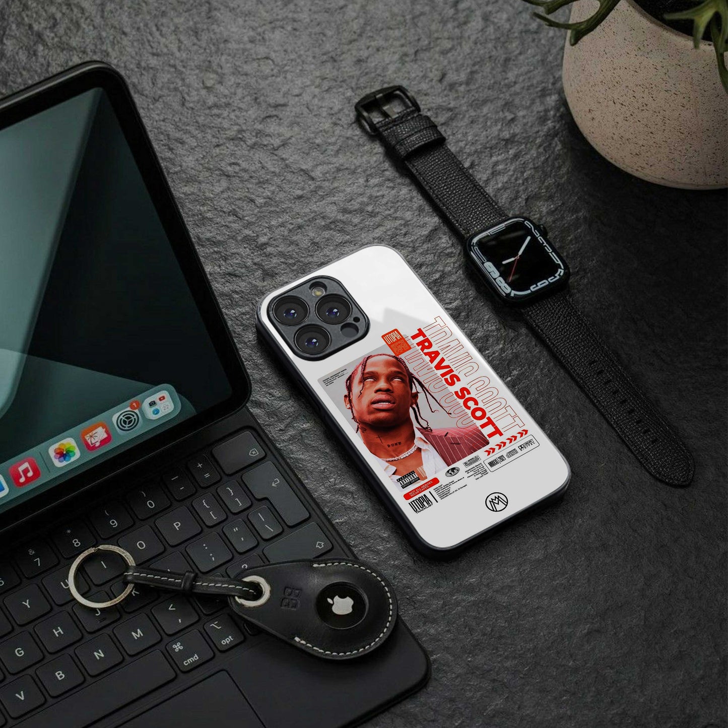 travis scott utopia back phone cover | glass case for Google Pixel 6A