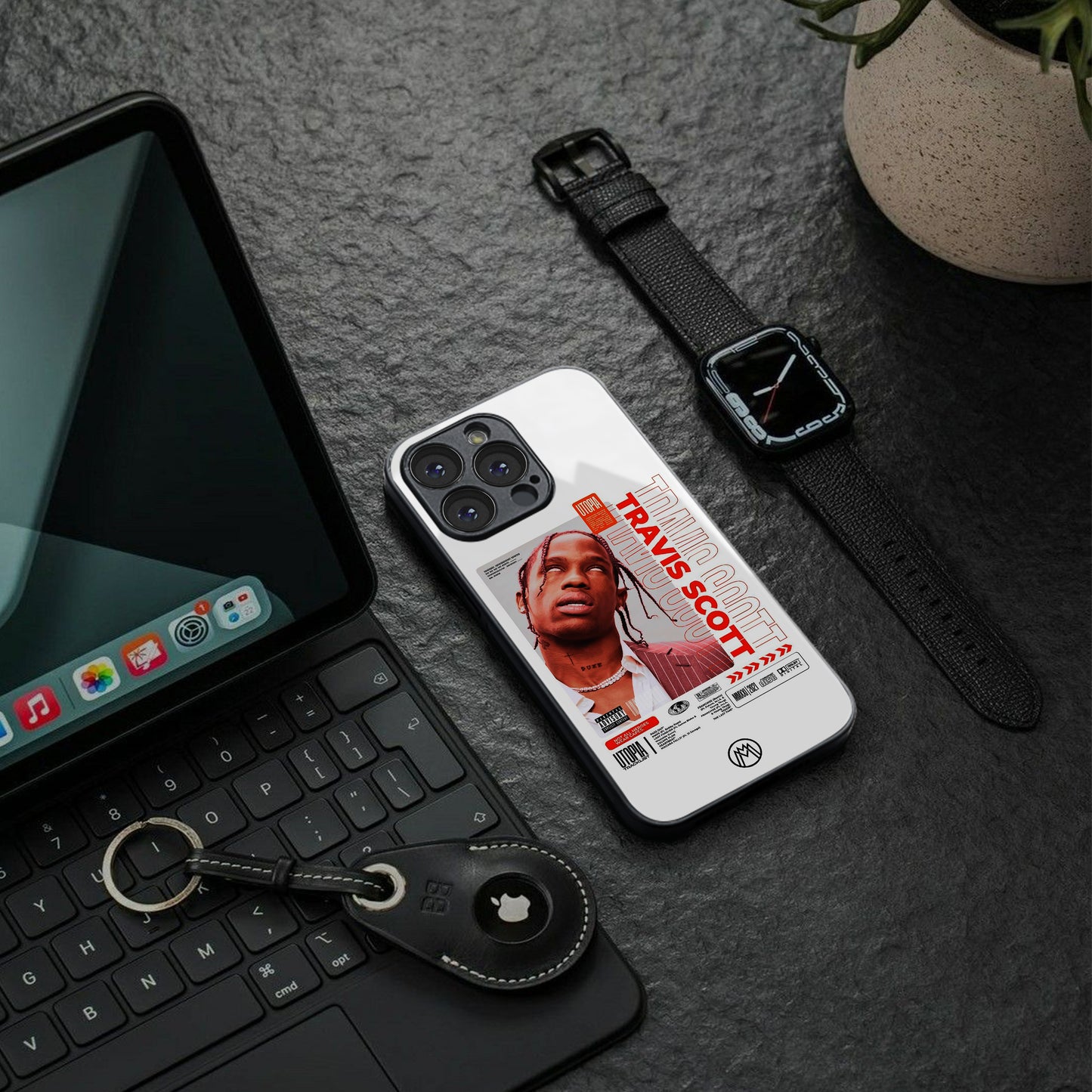 travis scott utopia back phone cover | glass case for google pixel 9 pro