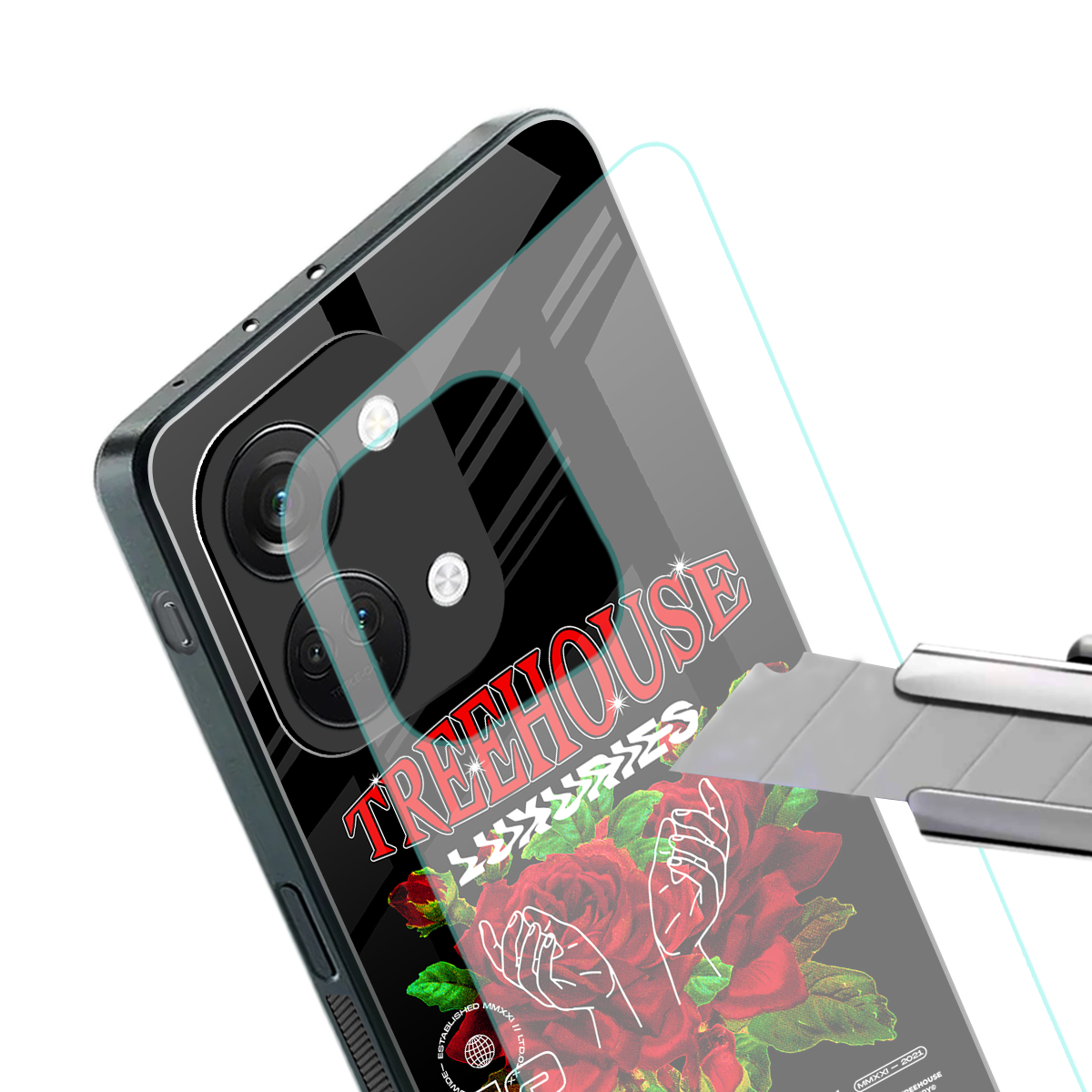 treehouse back phone cover | glass case for oneplus nord 3