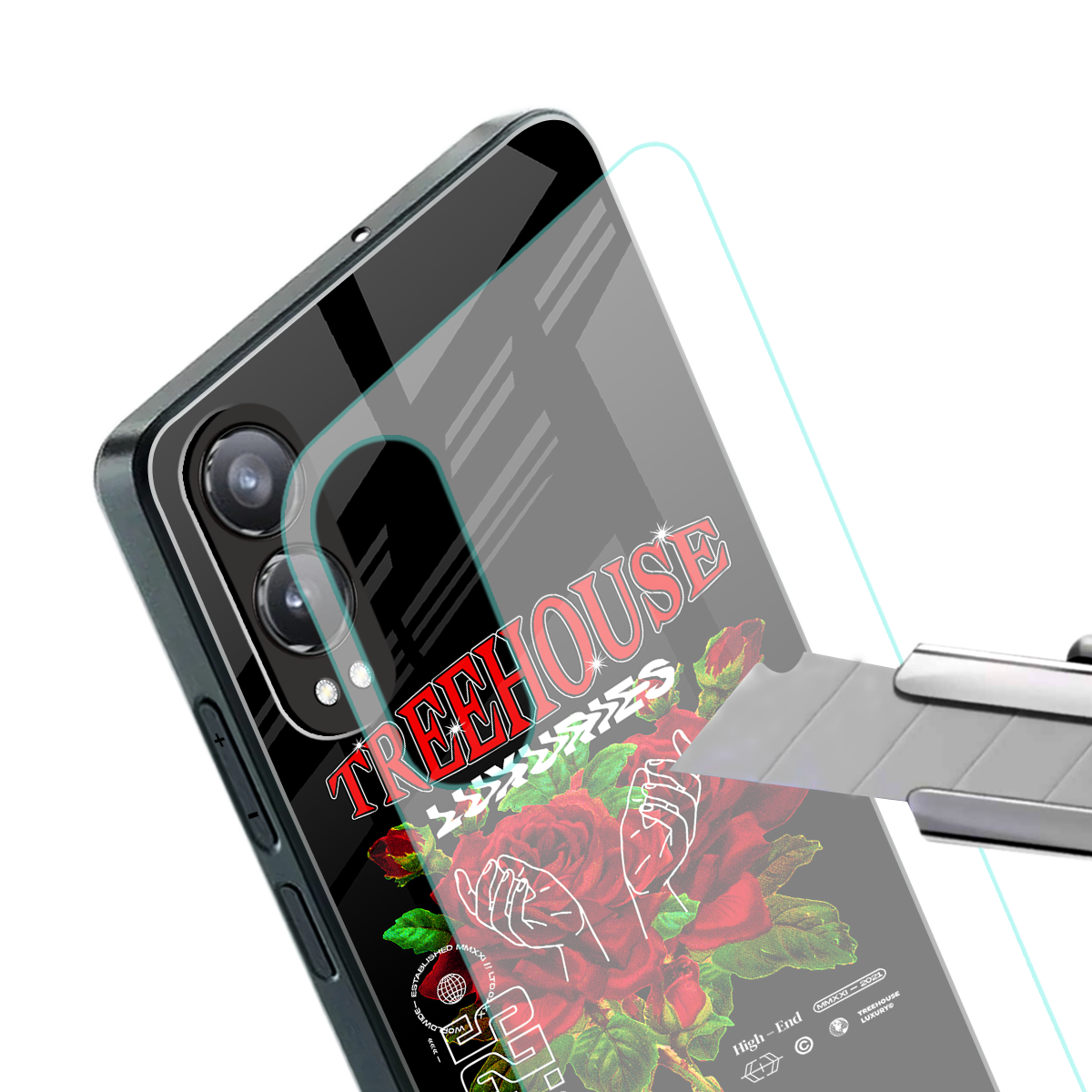 treehouse back phone cover | glass case for oneplus nord ce 4 lite