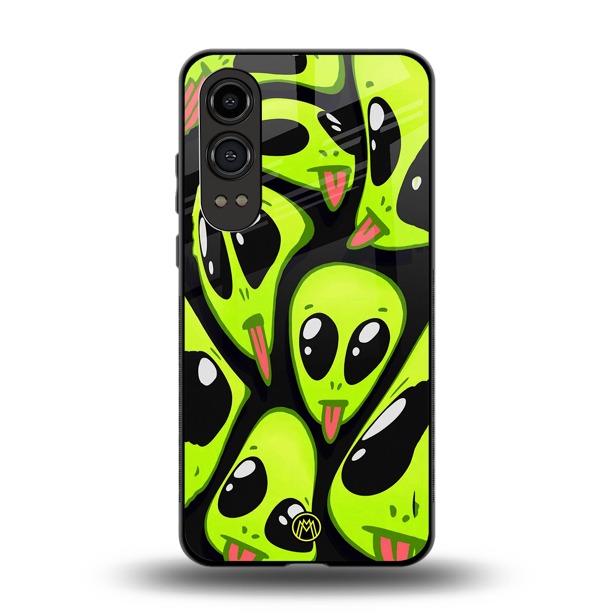 trippy aliens back phone cover | glass case for oneplus nord ce 4 lite