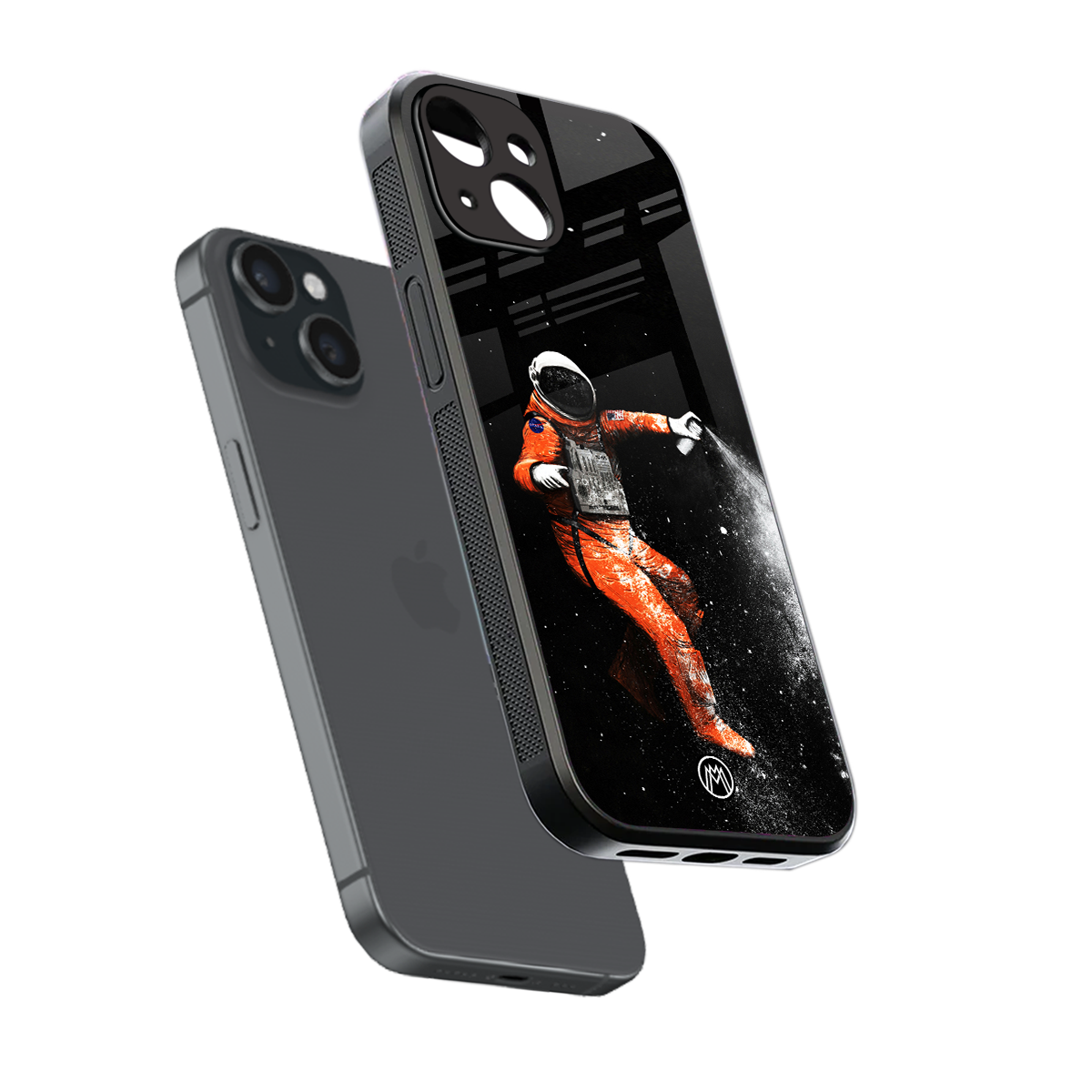 trippy astronaut back phone cover | glass case for iphone 13 mini