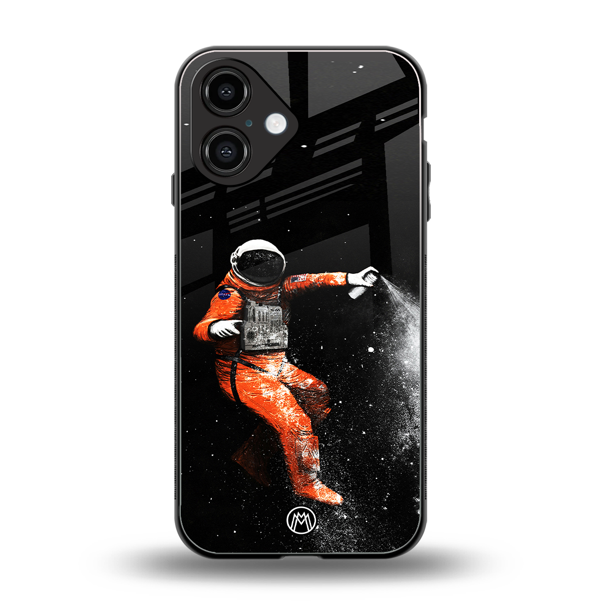 trippy astronaut back phone cover | glass case for iphone 16