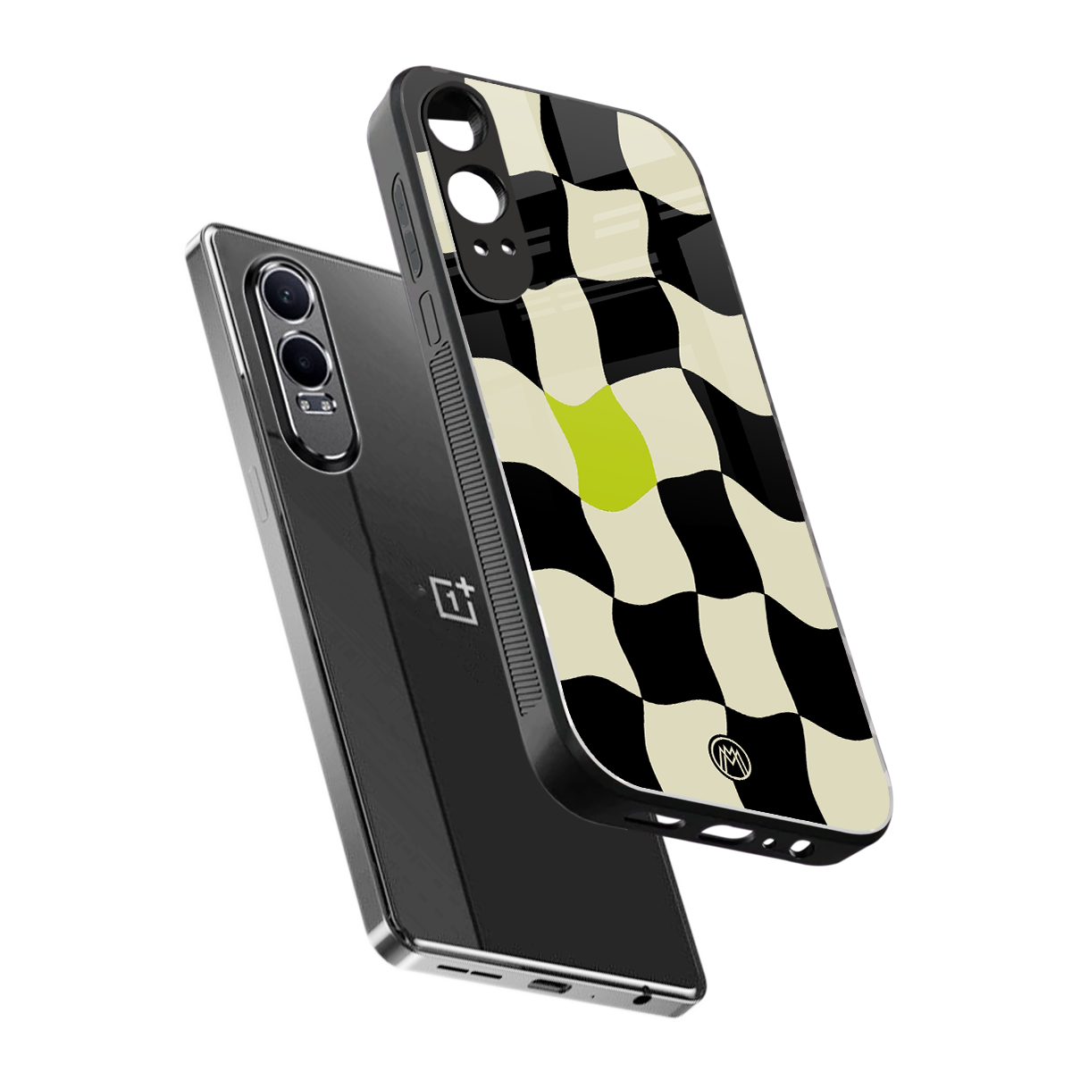 trippy pastel checks back phone cover | glass case for oneplus nord ce 4 lite