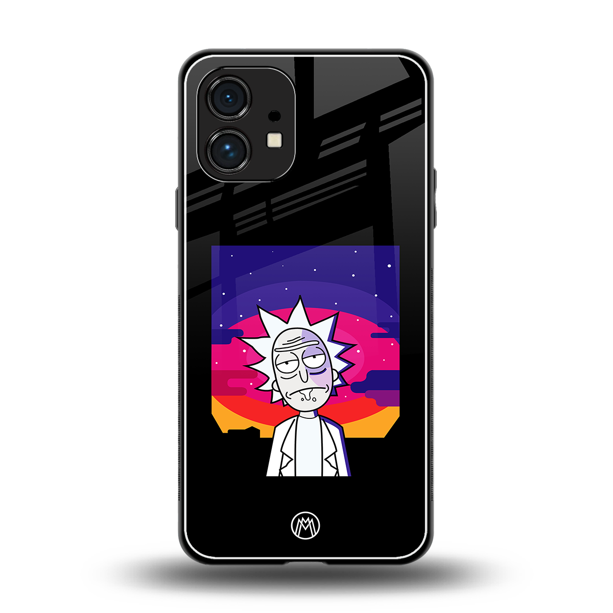 trippy rick sanchez back phone cover | glass case for nothing phone 1