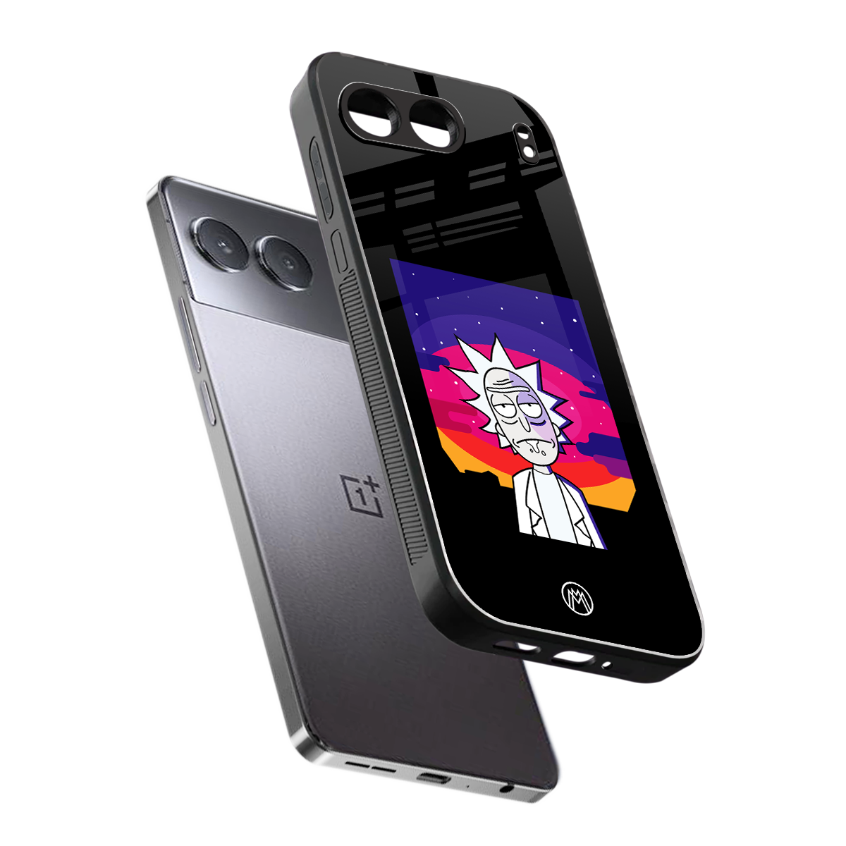 trippy rick sanchez back phone cover | glass case for oneplus nord 4