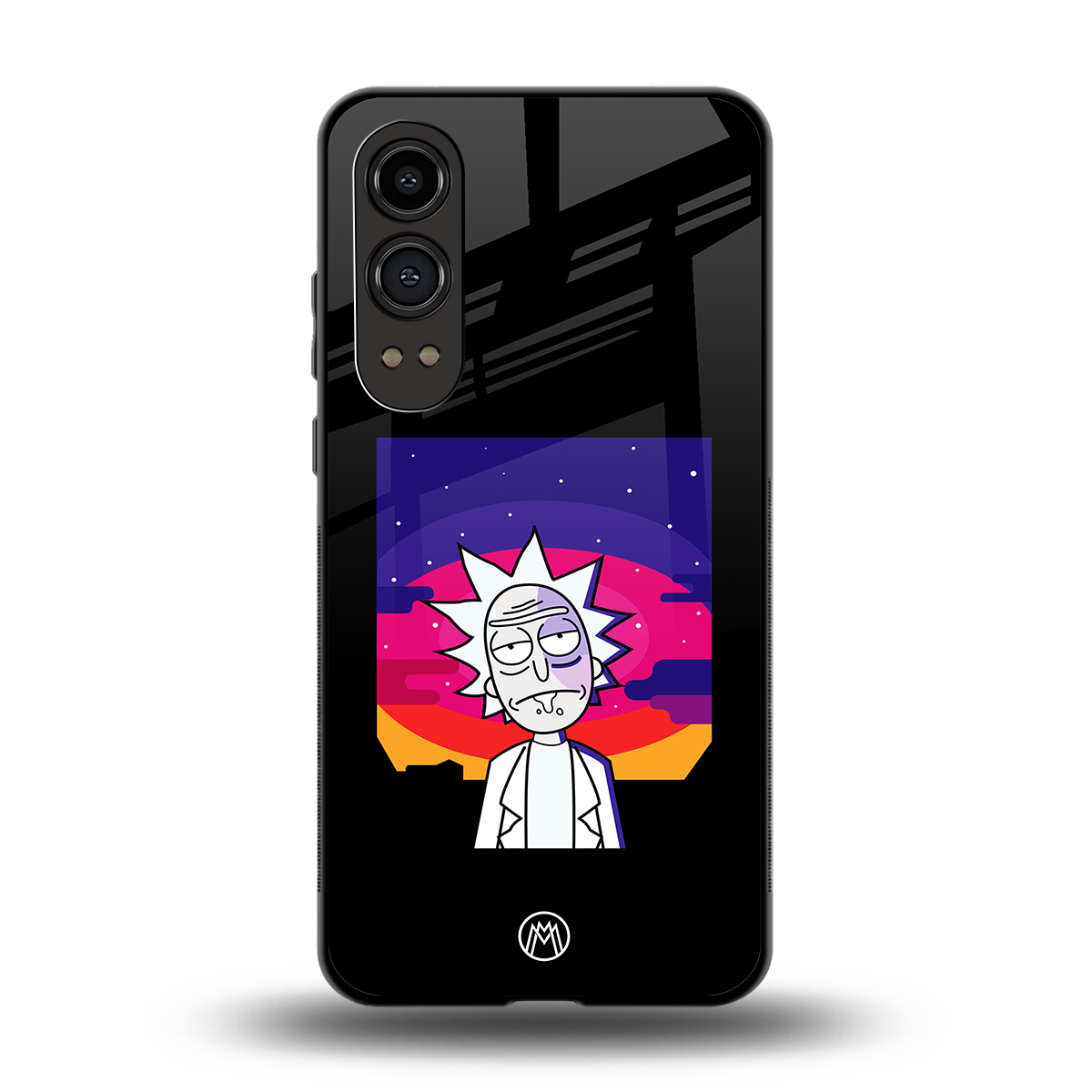 trippy rick sanchez back phone cover | glass case for oneplus nord ce 4 lite