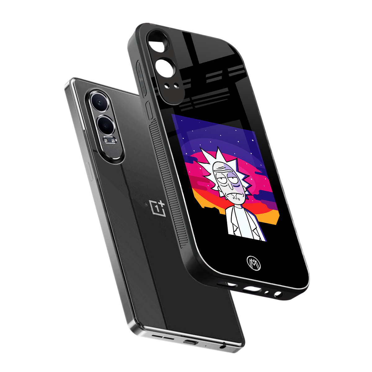 trippy rick sanchez back phone cover | glass case for oneplus nord ce 4 lite