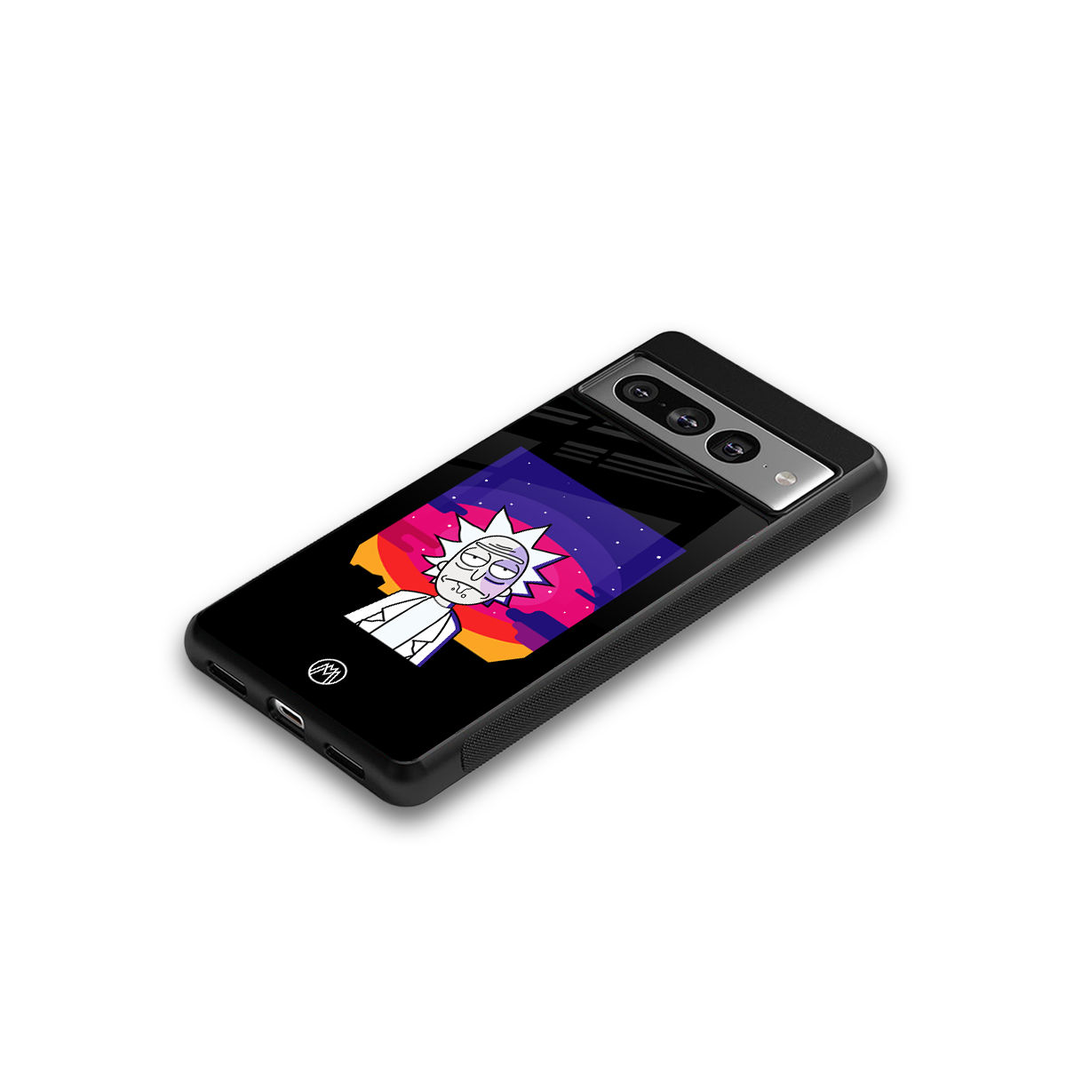 trippy rick sanchez back phone cover | glass case for google pixel 7 pro