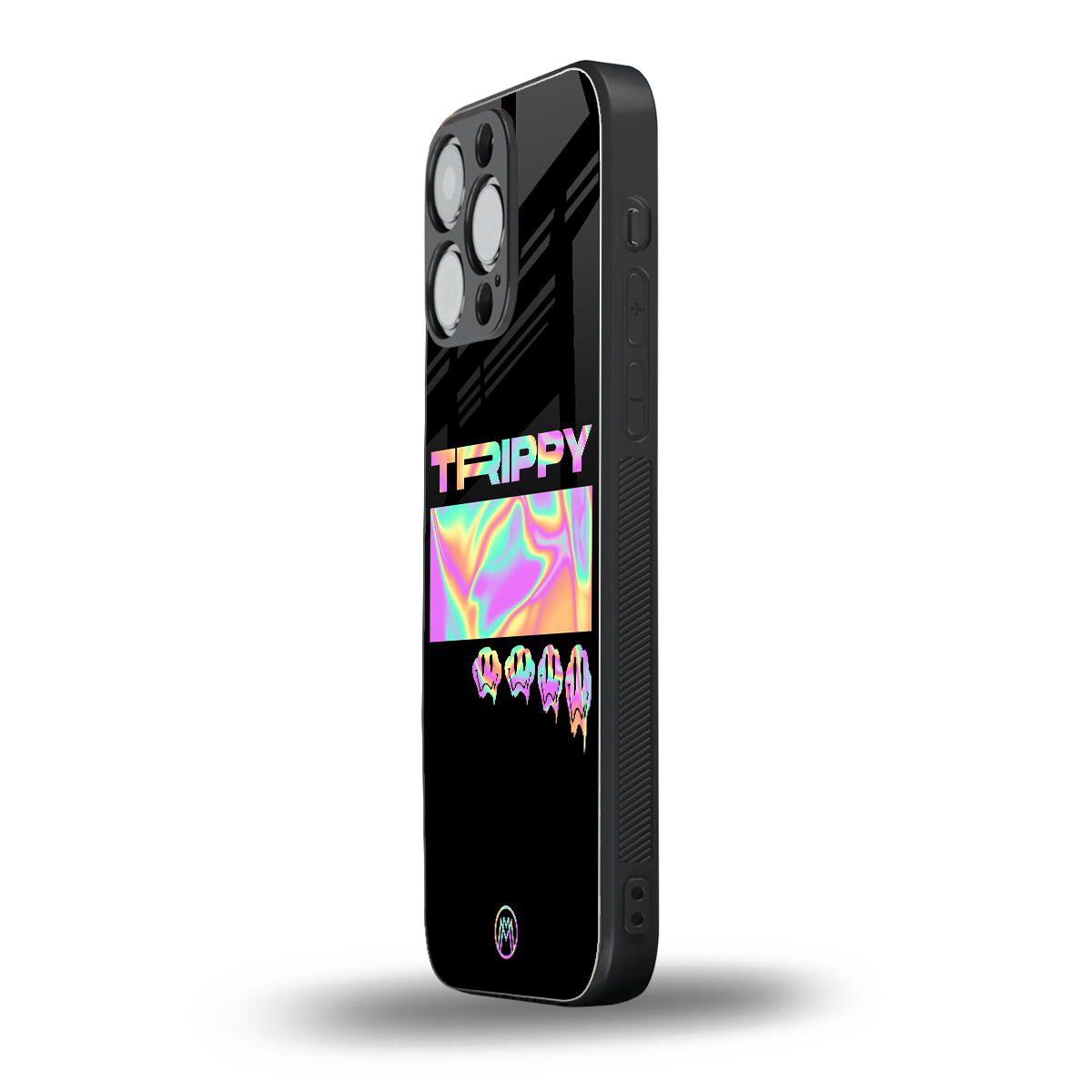 trippy trippy back phone cover | glass case for iphone 13 pro max