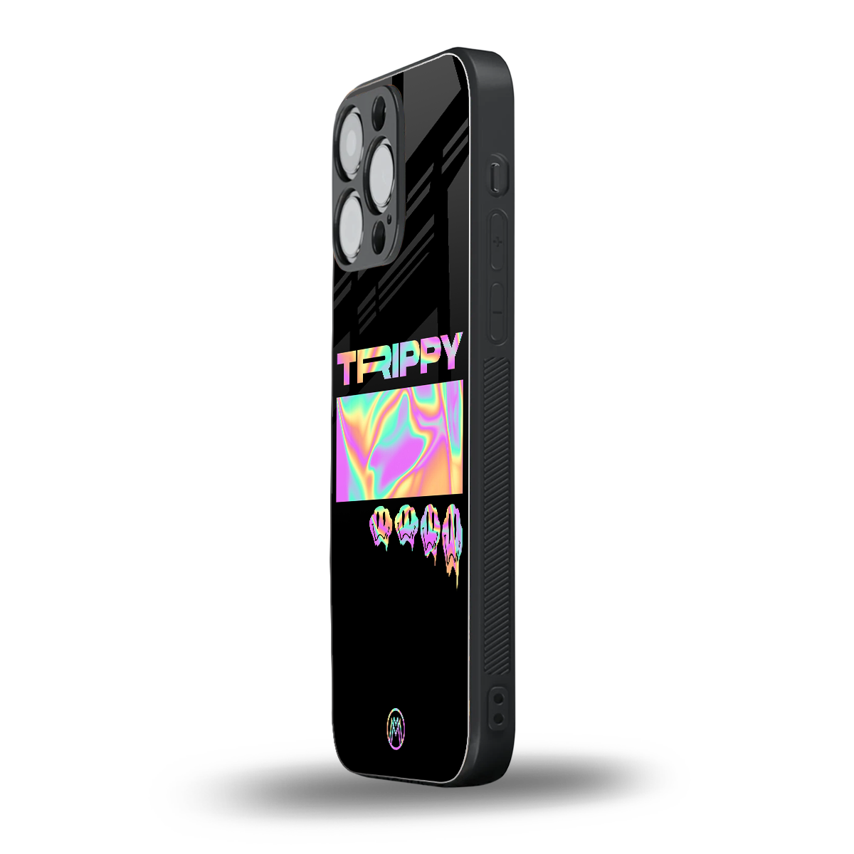 trippy trippy back phone cover | glass case for iphone 14 pro max