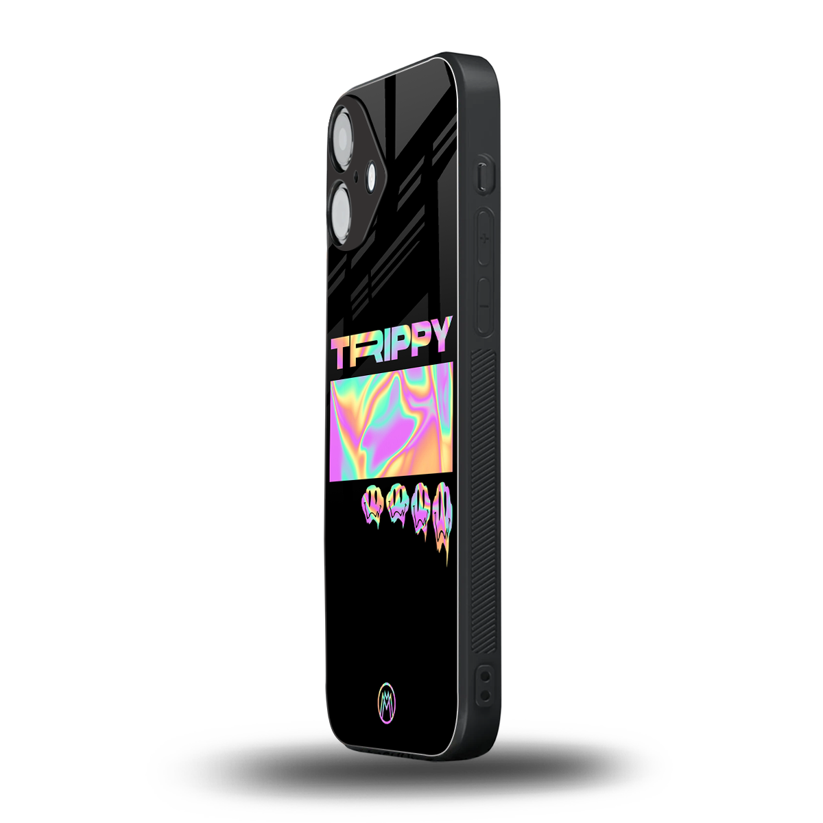 trippy trippy back phone cover | glass case for iphone 16 plus