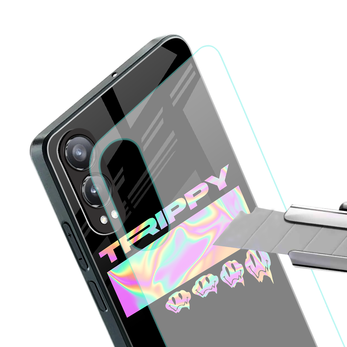 trippy trippy back phone cover | glass case for oneplus nord ce 4 lite