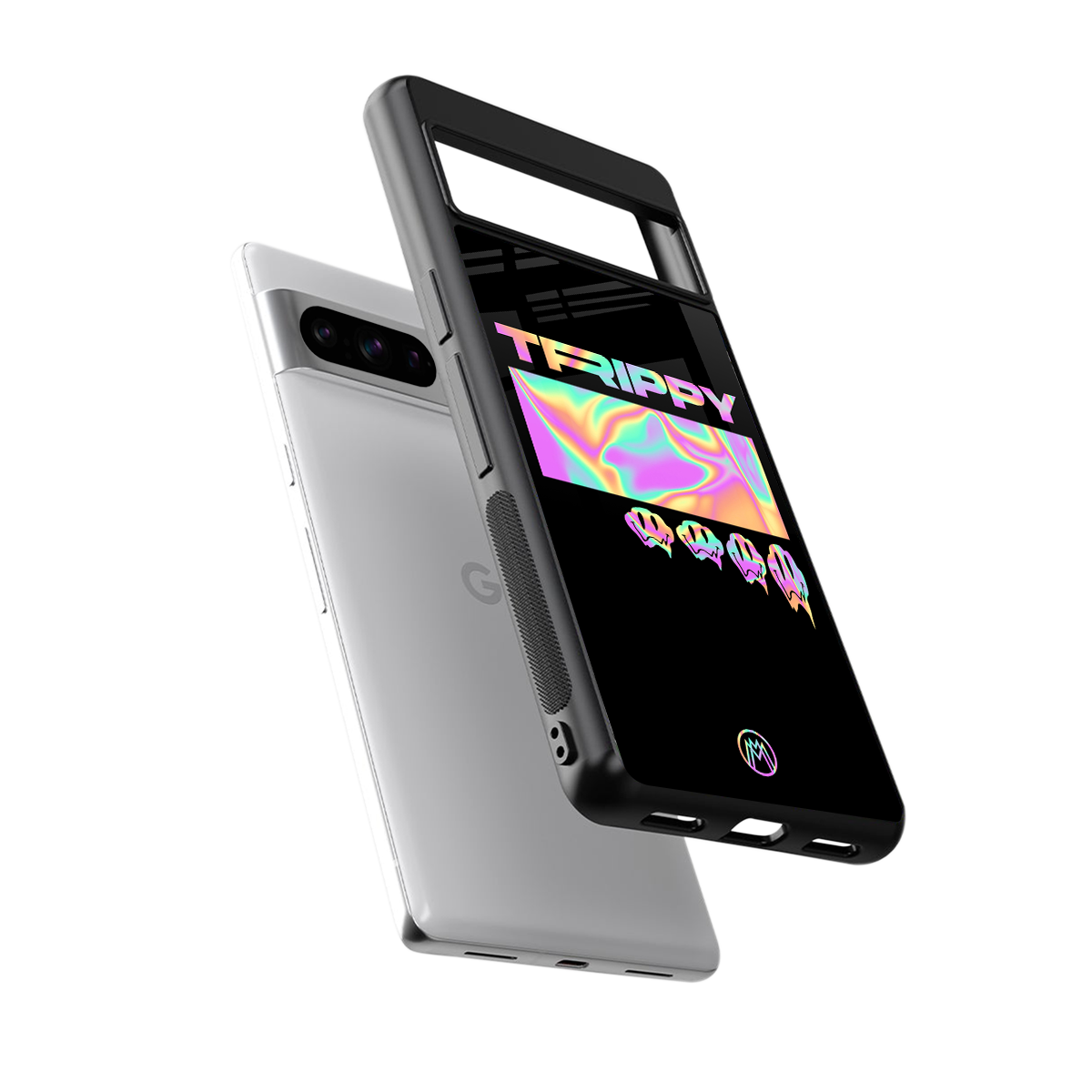 trippy trippy back phone cover | glass case for google pixel 8 pro