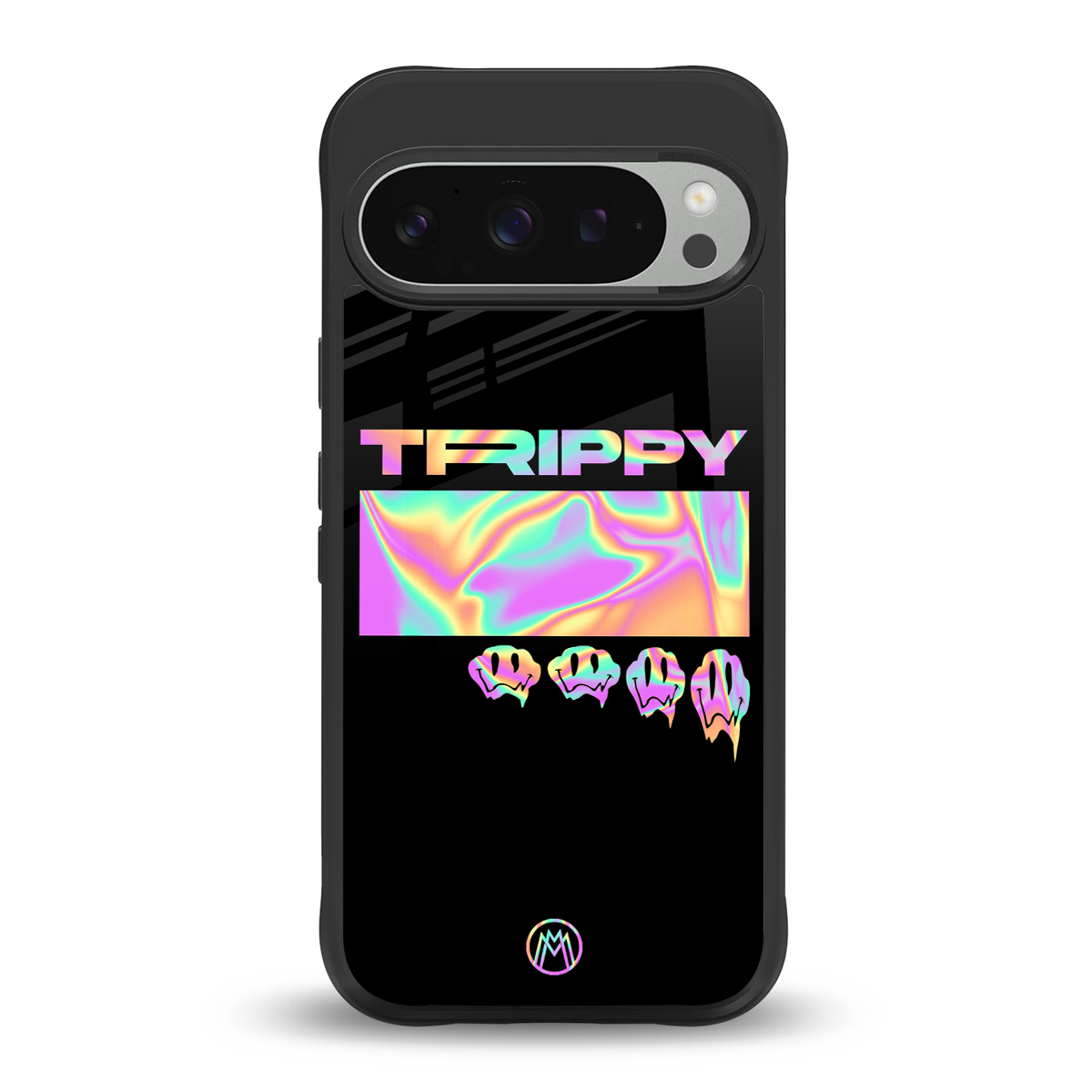 trippy trippy back phone cover | glass case for google pixel 9 pro