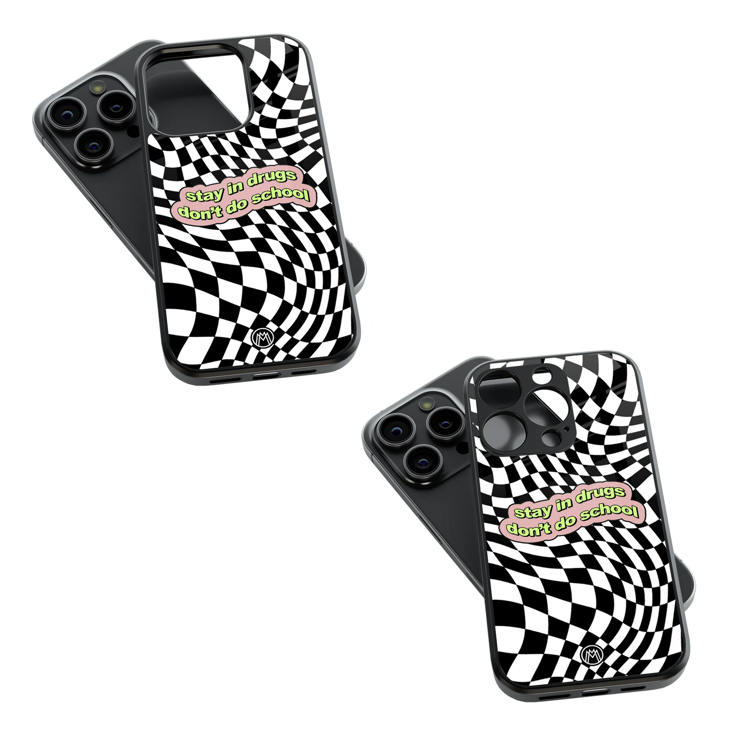 Trendy Glass Back Mobile Case for iPhone, Samsung, Redmi, OnePlus, Google Pixel, Motorola