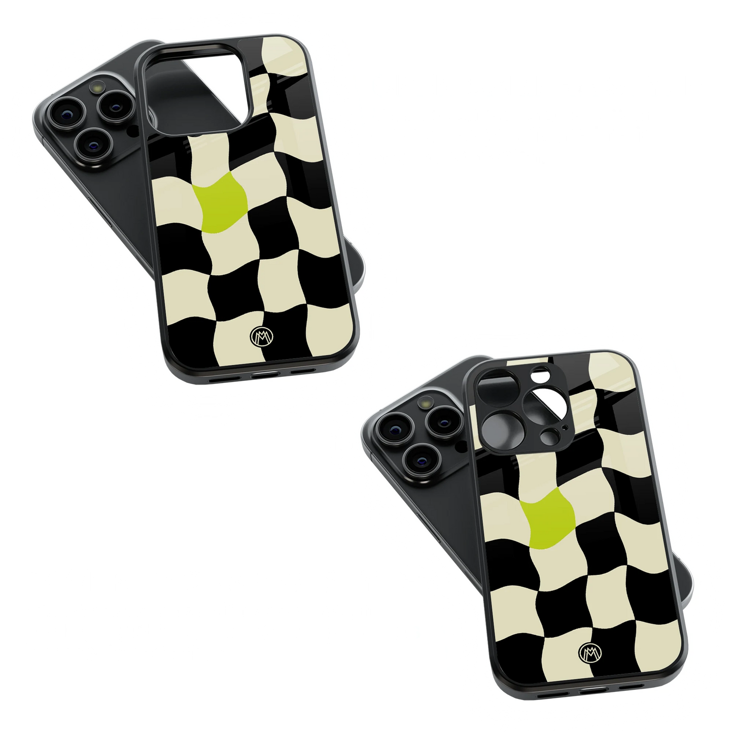 Trendy Glass Back Mobile Case for iPhone, Samsung, Redmi, OnePlus, Google Pixel, Motorola