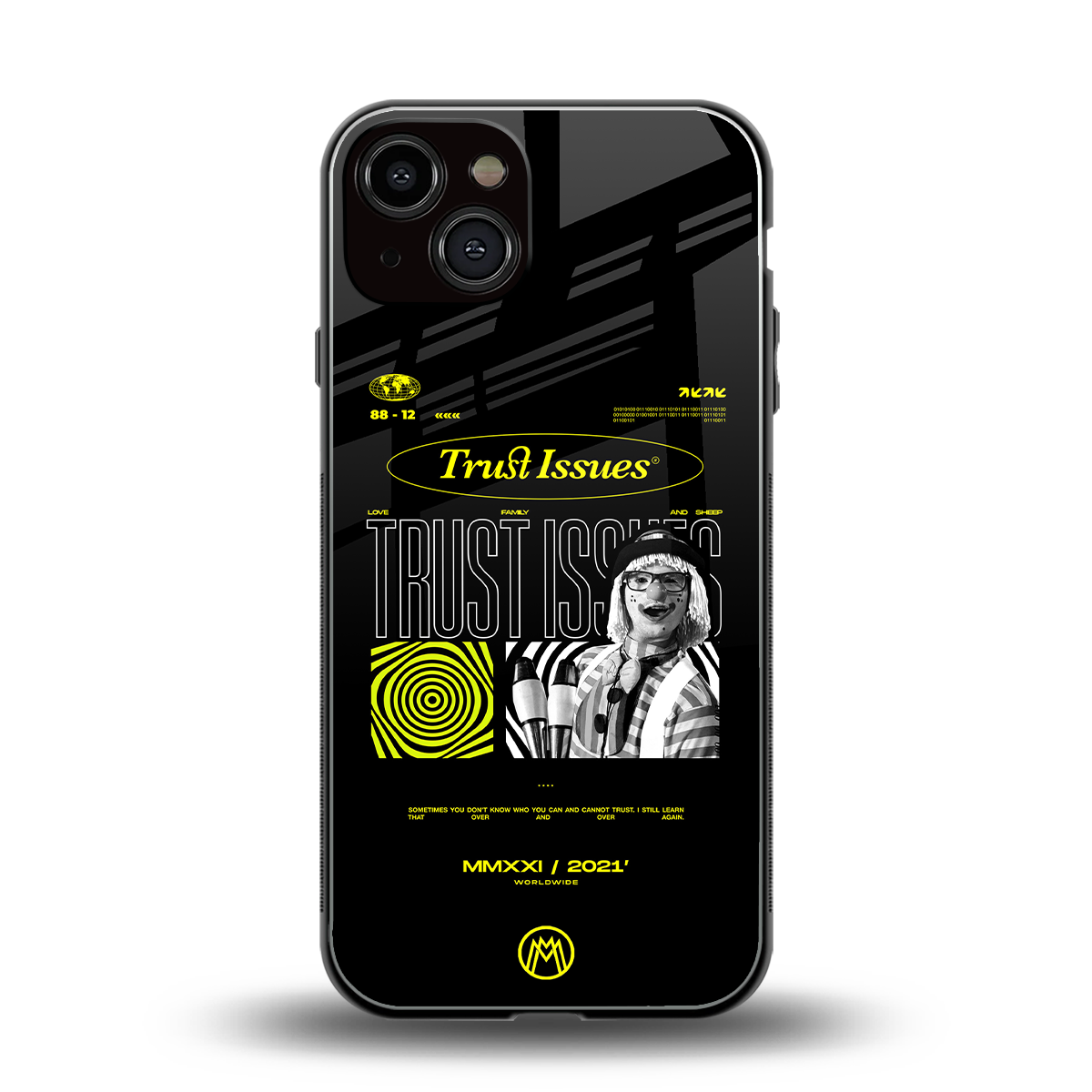 trust issues back phone cover | glass case for iphone 13