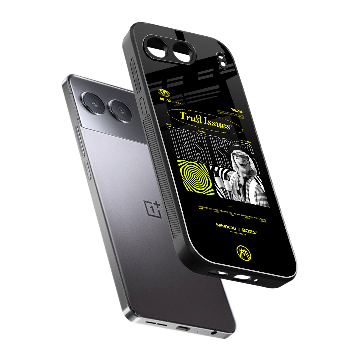 trust issues back phone cover | glass case for oneplus nord 4